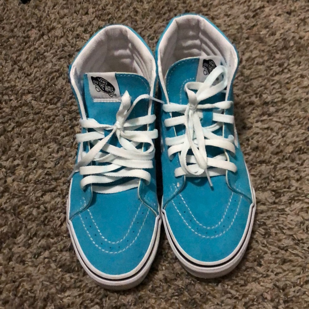 Blue sk8 high vans